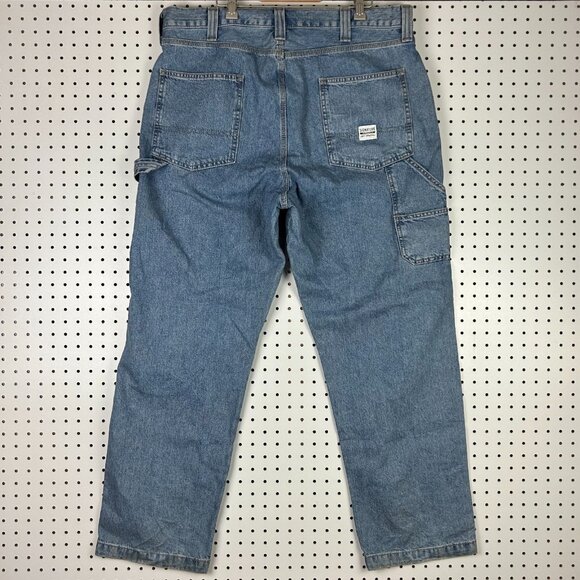 Levi's Carpenter Work Wear Jeans 40x32 Blue Denim Wide Leg Baggy Signature Y2K - Picture 1 of 8
